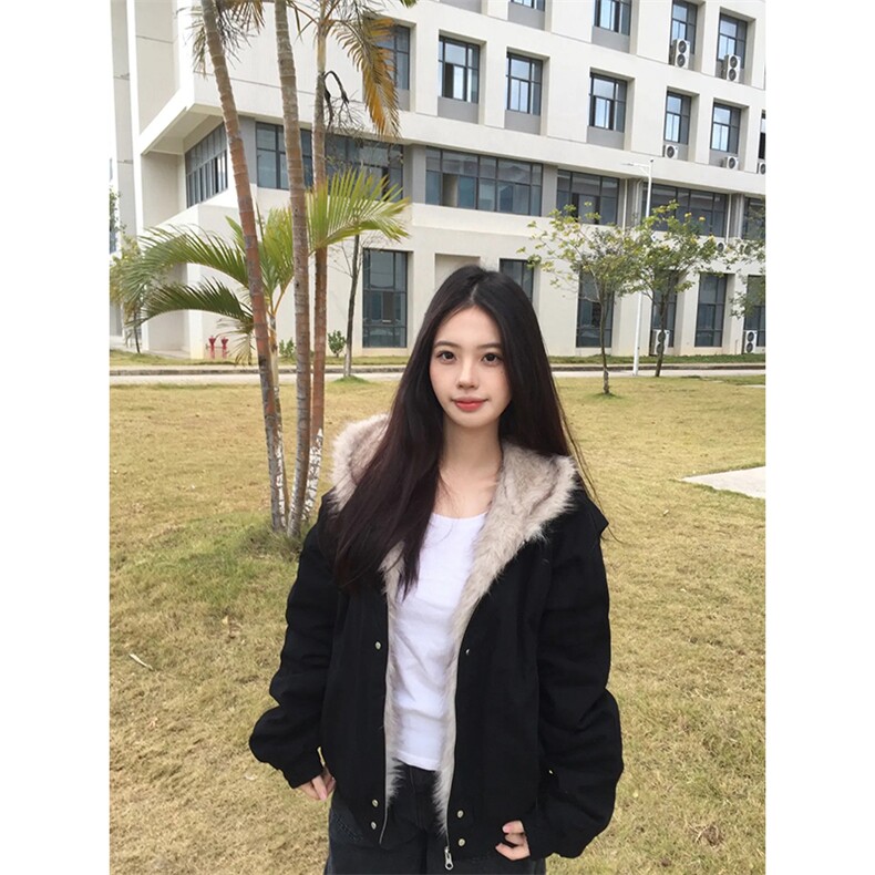 现货高品质美式高街冬季重磅硬挺短款座山雕毛领棉衣男女加厚外套,男装棉衣,电商A486