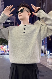 半高拉链毛衣男款潮牌针织衫2025新款痞帅打底衫8021-P78控118图片