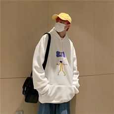 港风设计感上衣情侣宽松潮流外套秋季潮牌ins连帽卫衣男W5054-P26，男装卫衣，星座512-2