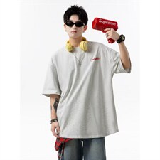 1506/QF5180/P33手写花卉刺绣短袖T恤男女款美式宽松防晒t，男装防晒衣，星座1506