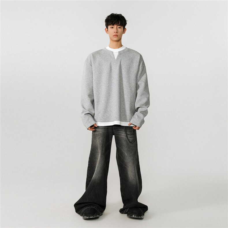 1假两件大码M-5XL卫衣男表面100%棉底部100%聚酯纤维WY77961特P48,男装卫衣,星座226-2