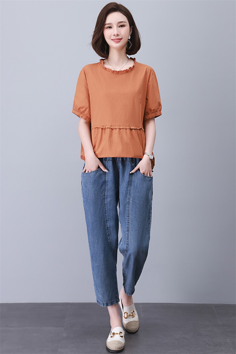 时尚宽松显瘦短袖T恤女夏季新款韩版百搭休闲上衣潮,女装T恤,悦见她