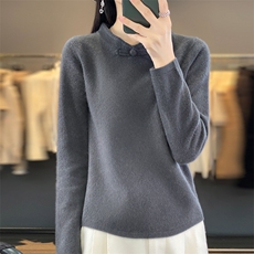 长袖套头圆领通勤纯色2024年秋季羊毛衫，女装羊毛衫，羊秋羊绒