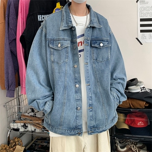 直播品质 美式高街扎染印花复古水洗牛仔衣潮流夹克外套 NZ16特65图片