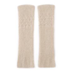 2025年新款百搭女士菱形提花双股加厚长宽半指手套，手套，窄众羊绒