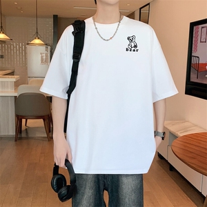 抖音得物供货 特价T恤 200克纯棉硅胶小熊印花A158-T2550-P15图片