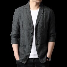 2023春夏新款男士商务休闲薄亚麻小西装男装休闲西服便服单西外套，男装西服，电商B212（原钱塘6029）