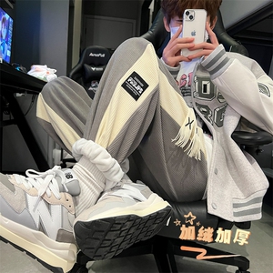 2024冬季重磅棉绒加绒加厚休闲男束脚裤313A-1-NK72-P65控78