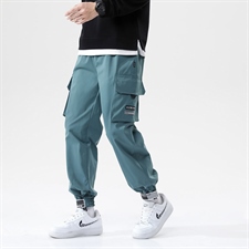 7XL-M加肥加大码休闲工装裤男2023秋季新款宽松大口袋显瘦束脚裤图片