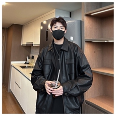 F231-P782024春季新款潮流宽松简约外套百搭休闲立领夹克男，男装夹克，星座512-6