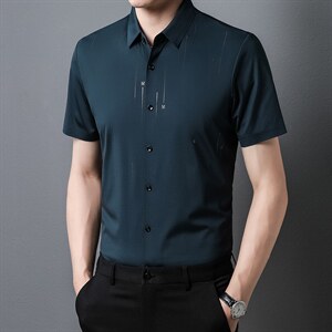 F3107男式2023年夏季新款衬衫男短袖休闲衬衣P66图片