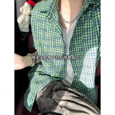B221美式ins高街宽松薄款泡泡格短袖衬衫SY2548-特P35控59，男装衬衫，电商B221