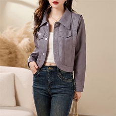 欧货皮衣外套女高级小众皮夹克蠢秋季新款洋气小个子短款皮上衣，女装皮衣，江南女神