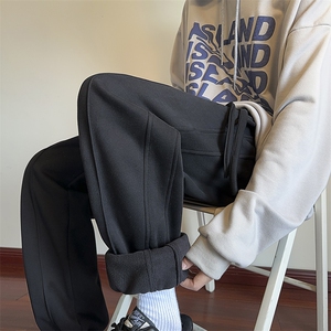 运动裤加绒男女加厚裤子束脚宽松休闲卫裤美式24XK66881J特批45图片