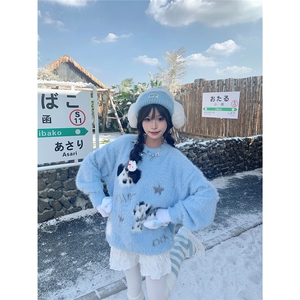 [005] 宽松圆领针织衫秋冬季保暖流行情侣毛衣 A079-MY470-P49图片