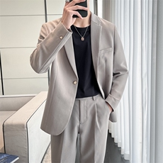 现货2025秋轻熟风套装男宽松西装外套TZ10P185可单卖西装125裤60，男装西服套装，电商B276A