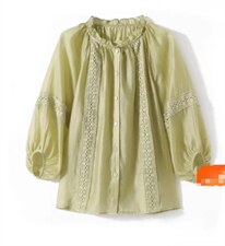 2022秋装新款中袖七分袖蕾丝衬衣爆单单品百搭，其它，泰靡(1F)