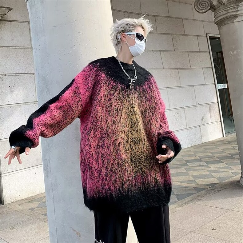 美式圆领海马毛刷毛毛衣男慵懒风休闲针织衫FM69P63,男装针织衫/毛衣,星座1116-2