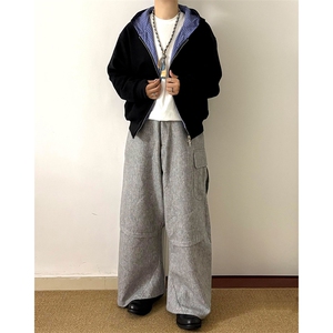 抖音得物高品质二开 26春季美式潮牌两面穿连帽卫衣开衫男女外套图片