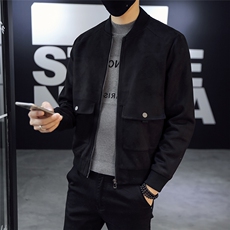 现货老996春秋店主风麂皮绒夹克男修身大码外套加绒元，男装夹克，电商A426-1(原A430-1)