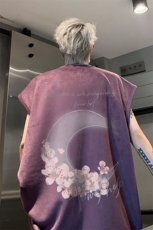 美式潮流ins印花背心男夏季2024新款休闲情侣坎肩宽松圆领无袖T恤，男装背心/马甲，电商B295