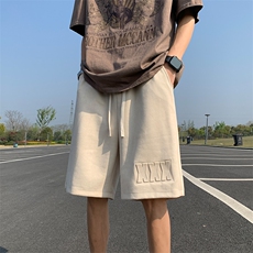 港风麂皮绒钢印短裤五分裤休闲裤A014-DY2361-P45控58，男装牛仔裤，电商A014