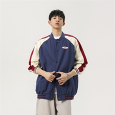 26新款撞色棒球服潮流情侣字母夹克上衣9106/P30，男装夹克，星座202