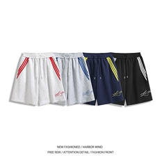 抖音品质夏季新款美式运动条纹宽松五分裤B315-K25401-特p30控58，男装休闲裤，电商B315