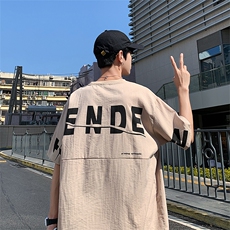 夏季新款港风印花T恤时尚百搭冰丝圆领T恤BS3102-P32，男装T恤，星座717