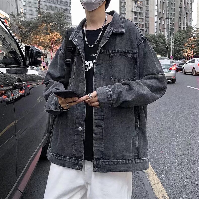 港风宽松夹克青少年翻领长袖W008P55，男装夹克，星座1116-2