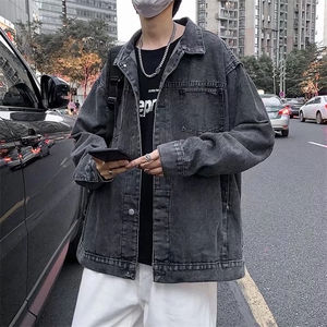 港风宽松夹克青少年翻领长袖W008P55图片