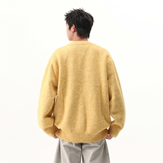 美式复古亨利领毛衣男款冬季慵懒风高级感针织衫，男装针织衫/毛衣，星座410-6（原星座1304-1）