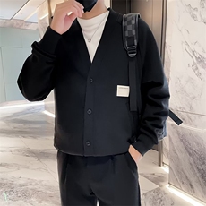 开衫外套男士春秋新款法式休闲夹克百搭简约舒适外穿毛衣KS003，男装夹克，星座1116A-2（原606A-1）