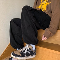 灯芯绒工装裤男女秋冬季潮牌休闲裤子宽松束脚阔腿长裤GK194-p42，男装休闲裤，星座1008