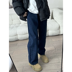 对镜自拍男秋冬ins潮宽松百搭阔腿直筒牛仔裤B381-2/9915/P58，男装牛仔裤，电商B381-2