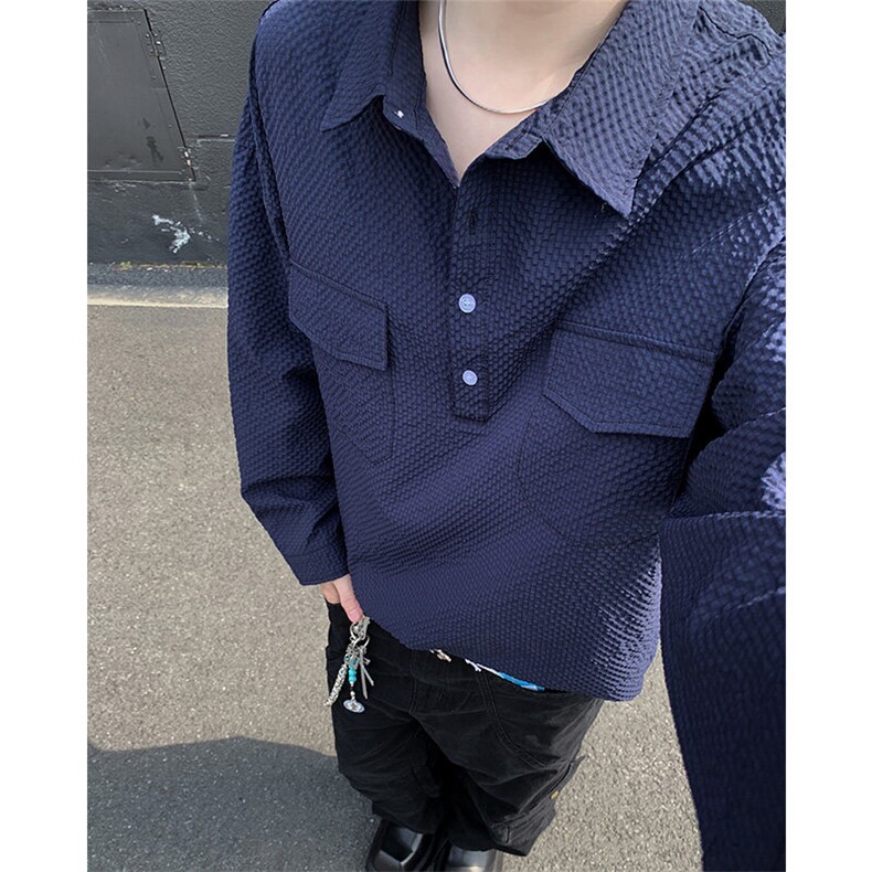 美式高街潮流休闲上衣宽松衬衫A086-CS2213-P35,男装衬衫,电商基地A086