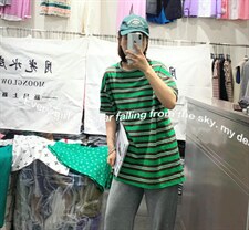 夏季新款侧边开叉大板T，其它，月光水岸