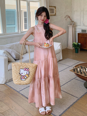 现货210-2869-P115-K168少女连衣裙夏季新款挂脖气质连衣裙，女装连衣裙，浙宝210（原浙宝191）