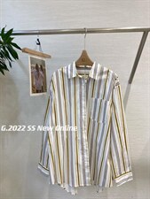 新款条纹衬衫均码4色，女装衬衫，G