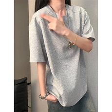 2026夏季新款拼接短袖T恤女解构圆领打底男X64122-TP14不，男装T恤，电商A102