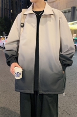 港风双面穿渐变上衣夹克宽松落肩立领冲锋衣外套JK906P75，男装夹克，星座1204-3