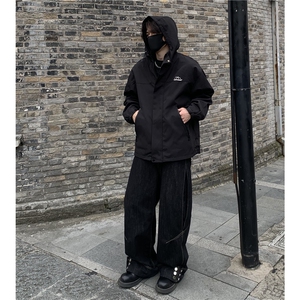 美式连帽三合一冲锋衣加厚可拆卸棉衣男外套加厚宽松工装棉服p100图片
