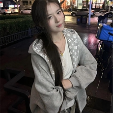 美式潮牌卫衣男女款外套春秋冬季2025新款运动连帽开衫拉链衣服，女装短外套，星座506A