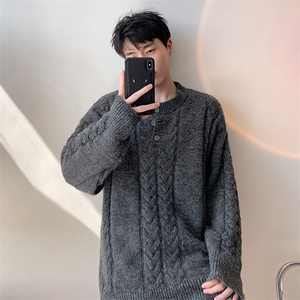 毛衣男秋冬新款港风宽松针织毛衫MYA5-P65图片