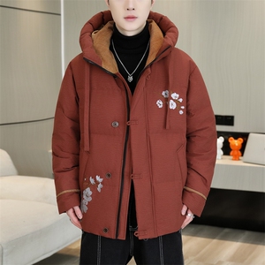 风加厚棉衣男休闲青年刺绣连帽棉衣百搭棉服外套MY8753-P98图片