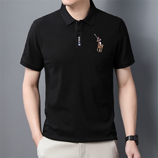 短袖POLO衫男2024夏季新款翻领印花半袖高端T恤轻商务上衣服P55，男装T恤，钱塘6003A(原)4033A