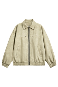 2026春季新款直播品质休闲皮夹克飞行服皮衣男外套2472-P50图片
