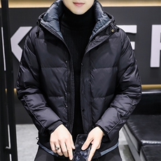 新款男士标羽绒服带帽加厚白鸭绒309B-3-YK02-P170，男装羽绒服，星座1409-3