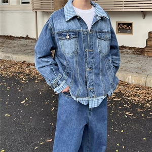 2579-P70 美式重磅渐变轧染小众高级感牛仔外套男春季潮牌宽松图片