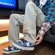 刺绣牛仔裤直筒B342-K9002-P50控68直播品质，男装牛仔裤，电商B342